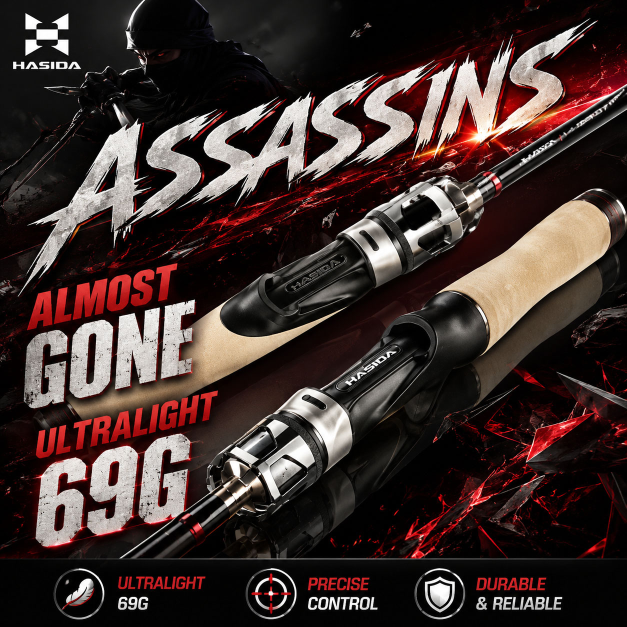 Kastking Reel Zephyr - HASIDA Assassins II Fishing Rod Saltwater