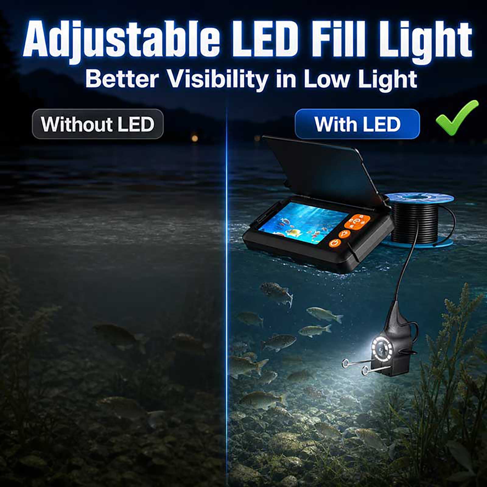 1080P HD Fish Finder Underwate - Fishing Boat Depth Finder recension och pris