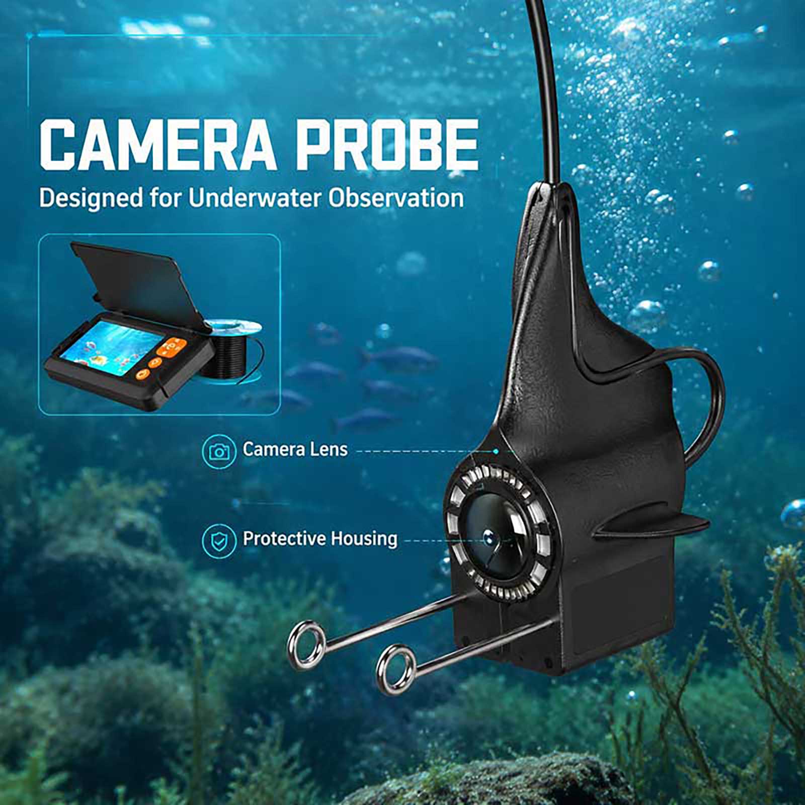 1080P HD Fish Finder Underwate - Fishing Boat Depth Finder recension och pris