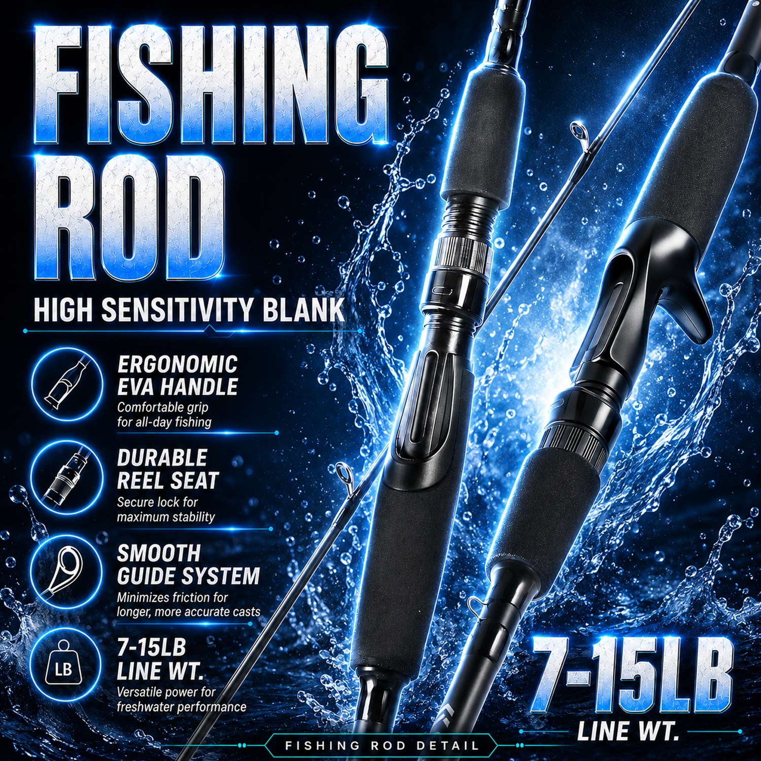 Sougayilang 1.8m Fishing Rod F - Fishing Boat Fiberglass recension och pris