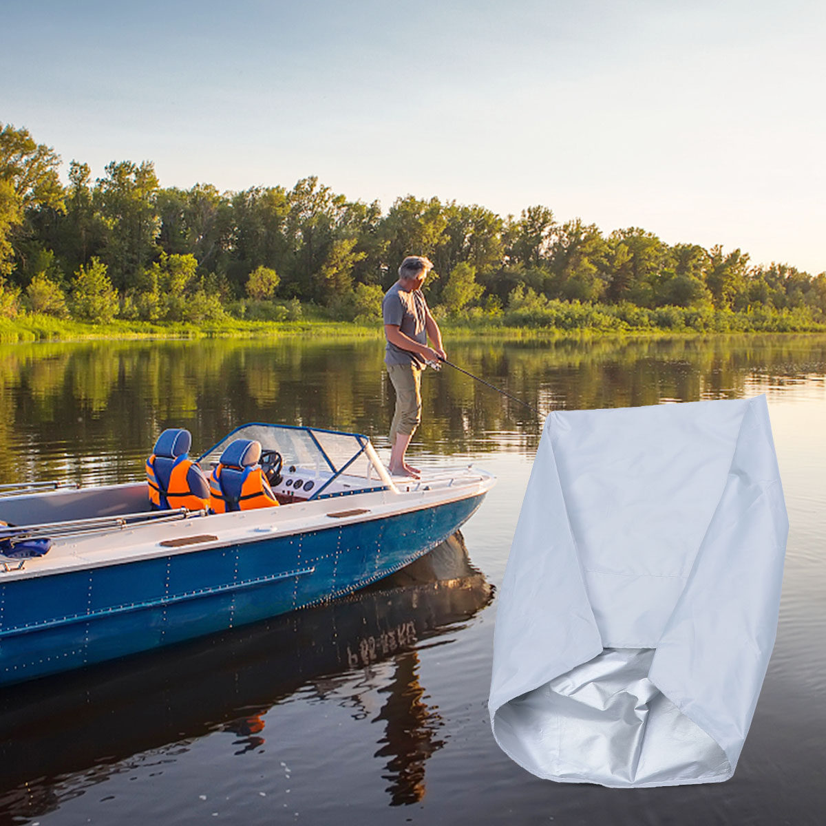 Boat Seat Cover White Oxford F - Fishing Boat Seat recension och pris